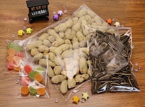 Miniatura 7 de Shapenty 3 tamaños de 3 x 4 pulgadas, 4 x 6 pulgadas, 6 x 8 pulgadas, bolsas de regalo de celofán resellables transparentes para galletas, joyas,