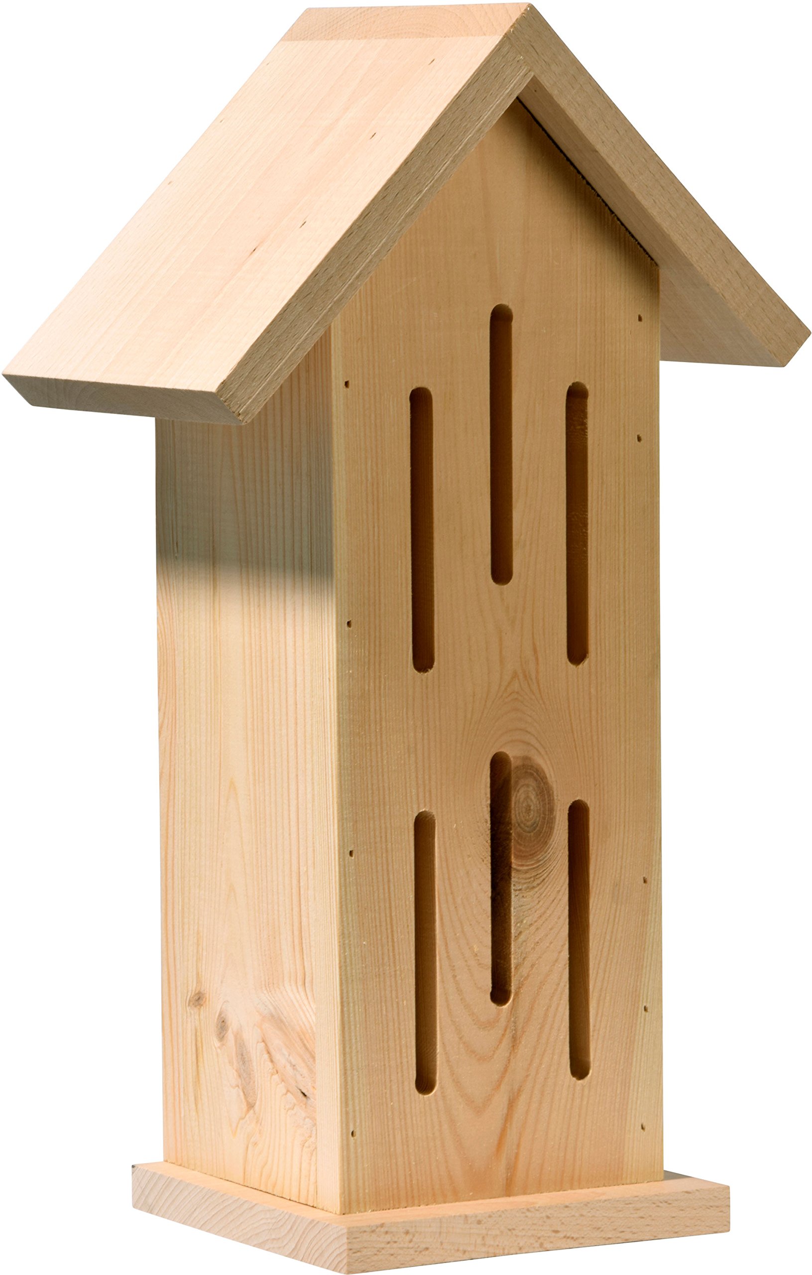 Luxus-Insektenhotels 22191e Schmetterlingshaus Sonnenfalter Natur - Insektenhotel aus Massivholz - Schmetterlingskasten unbehandelt & robust - Schmetterlingshotel für Garten/Terrasse/Balkon
