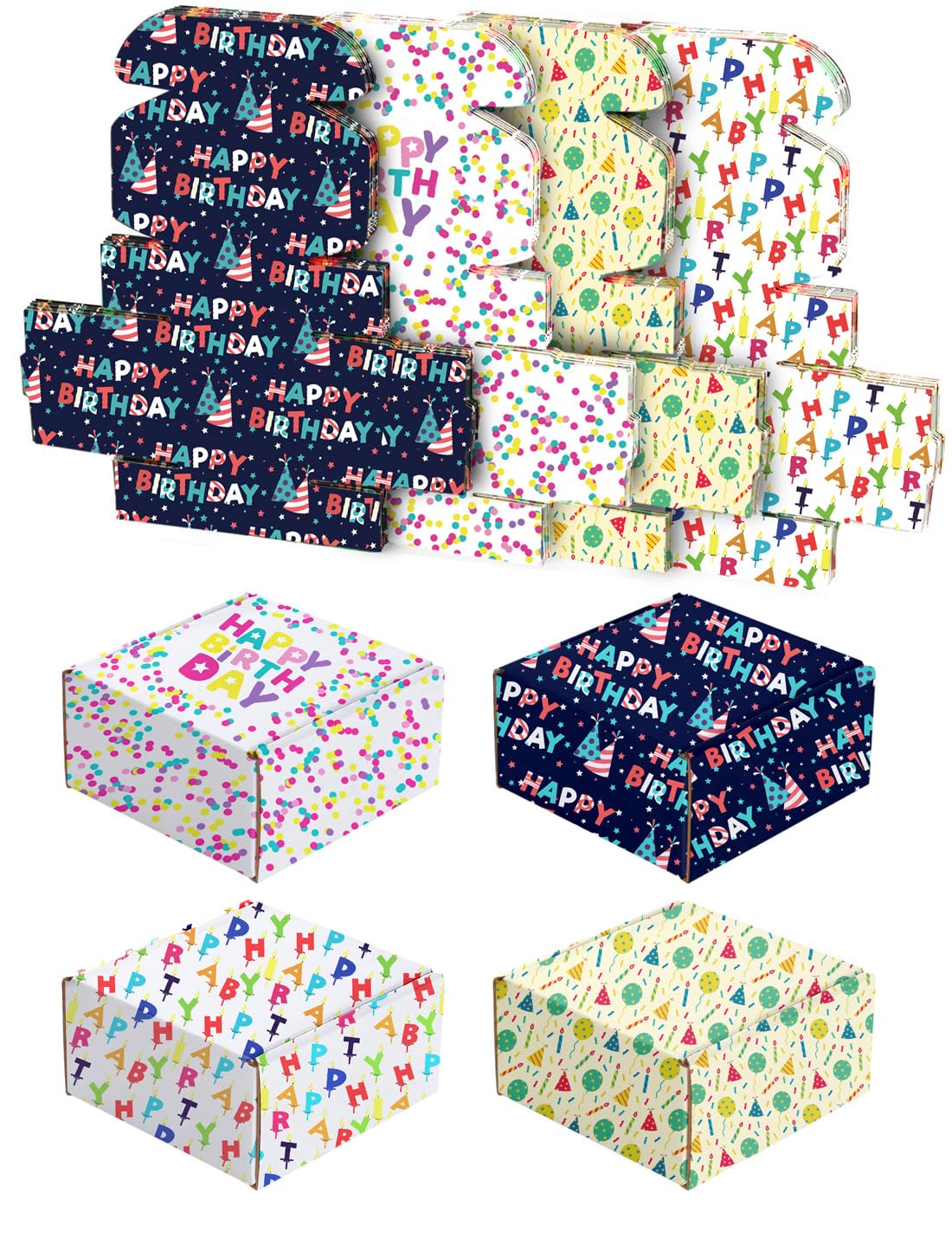 Photo 1 of 4x4x2 Birthday Gift Shipping Boxes 20 Pack, Small Shipping Boxes for Small Business Mailing Boxes, Small Gift Boxes 4 x 4 x 2 Birthday