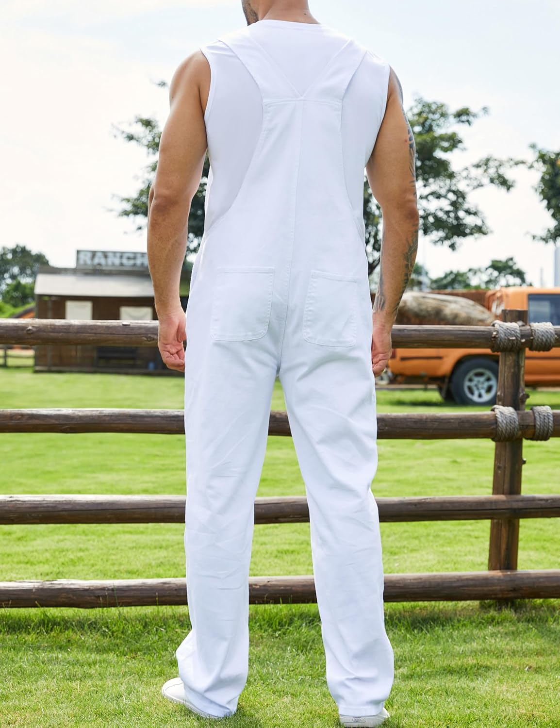 Overalls for Men Fashion Coveralls Work Utility Denim Women Bib Jumpsuit with Pockets - Image 2