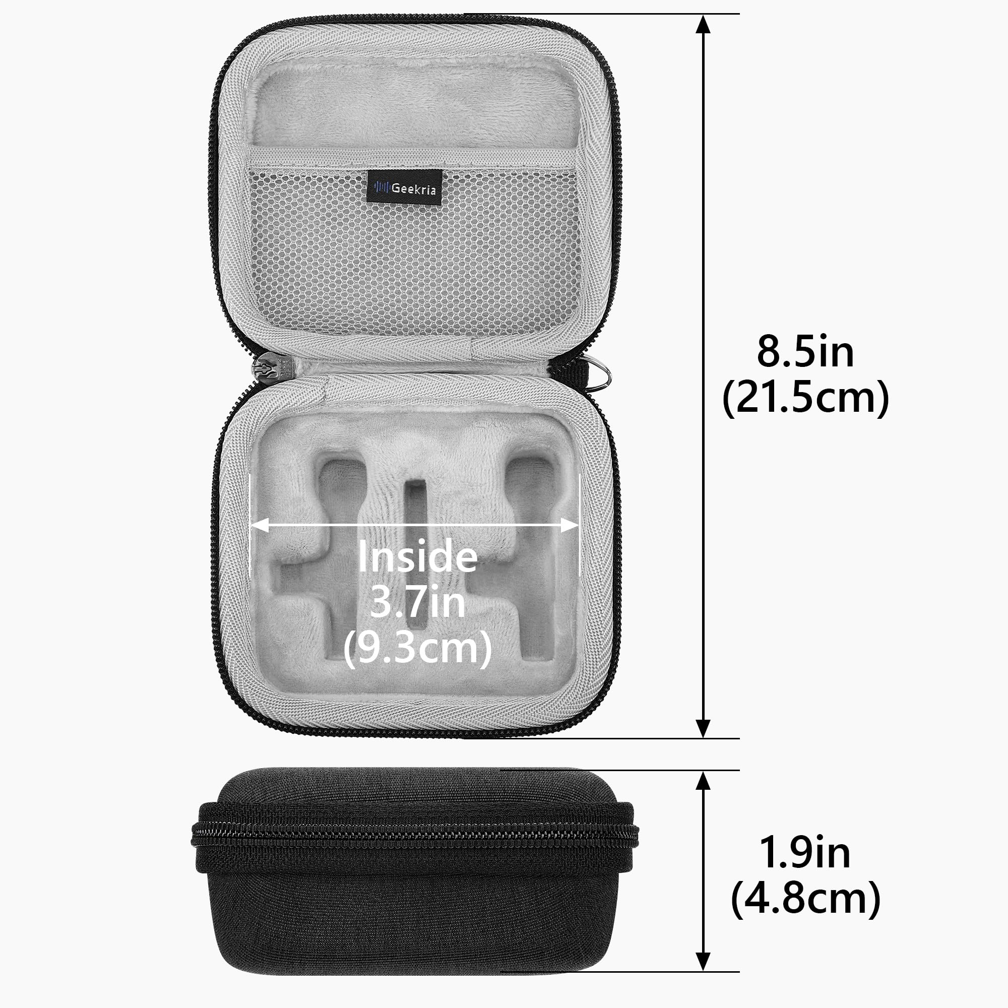 Geekria dla twórców Obudowa twarda na mikrofon bezprzewodowy, etui na mikrofon lavalier bezprzewodowy kompatybilny z PQRQP, BOYA, MAYBESTA, Mini Mic Pro, Leettus, JUDKIOM, Bulatry, Caiord (Szary)
