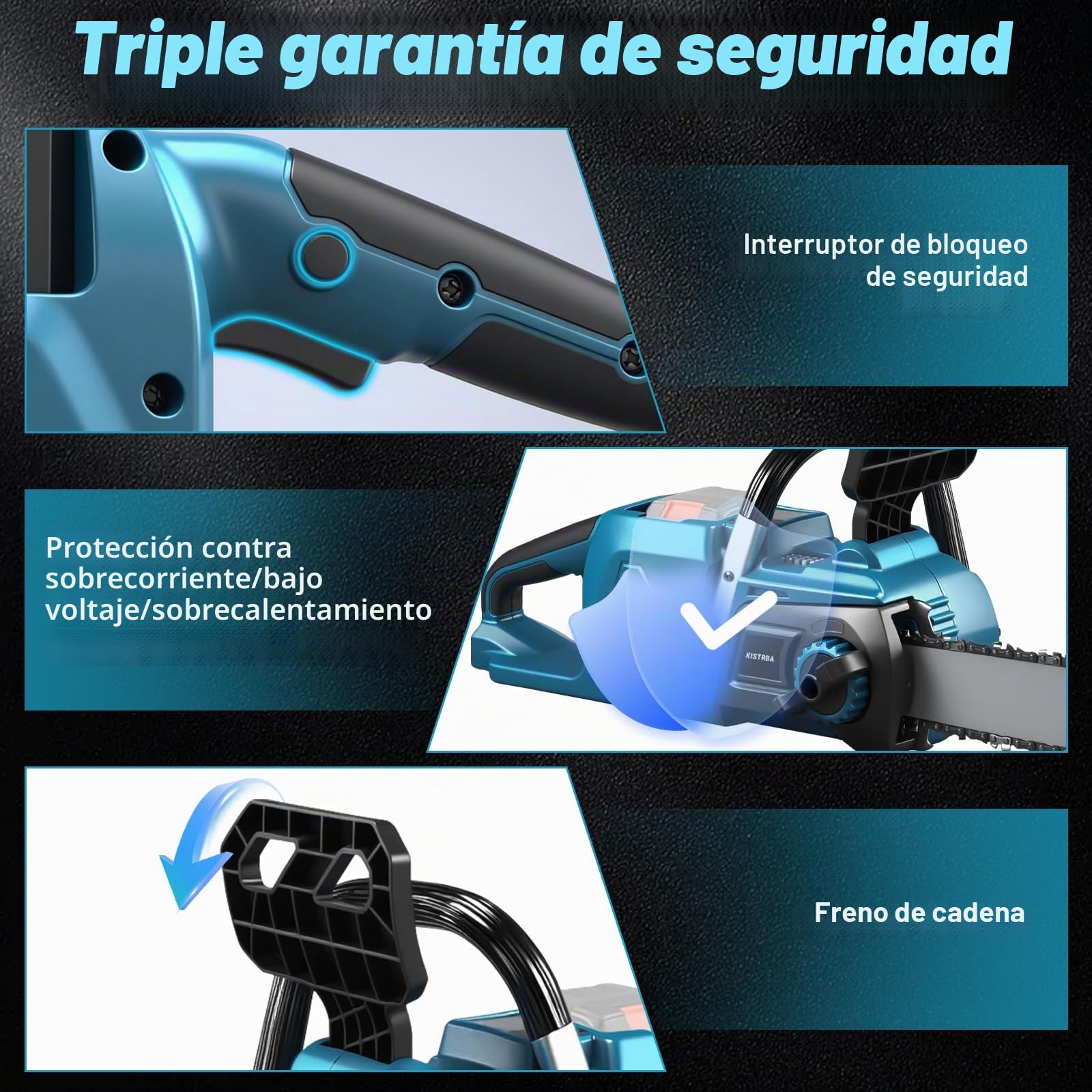Motosierra con batería de 18 pulgadas para Makita 40 V batería (sin batería), 1600 W sin escobillas, con lubricación automática de cadena y pantalla LCD, para madera, tijeras de podar