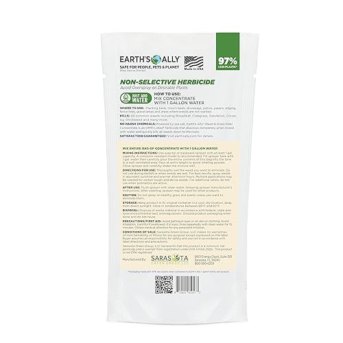 Miniatura 2 de Earth's Ally Concentrado eliminador de malezas y hierbas, espray natural seguro para controlar malezas para patios, entradas y aceras, hace 1 galón