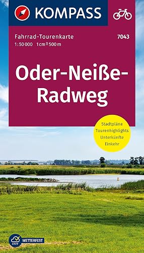 KOMPASS Fahrrad-Tourenkarte Oder-Neiße-Radweg 1:50.000: Leporello Karte, reiß- und wetterfest