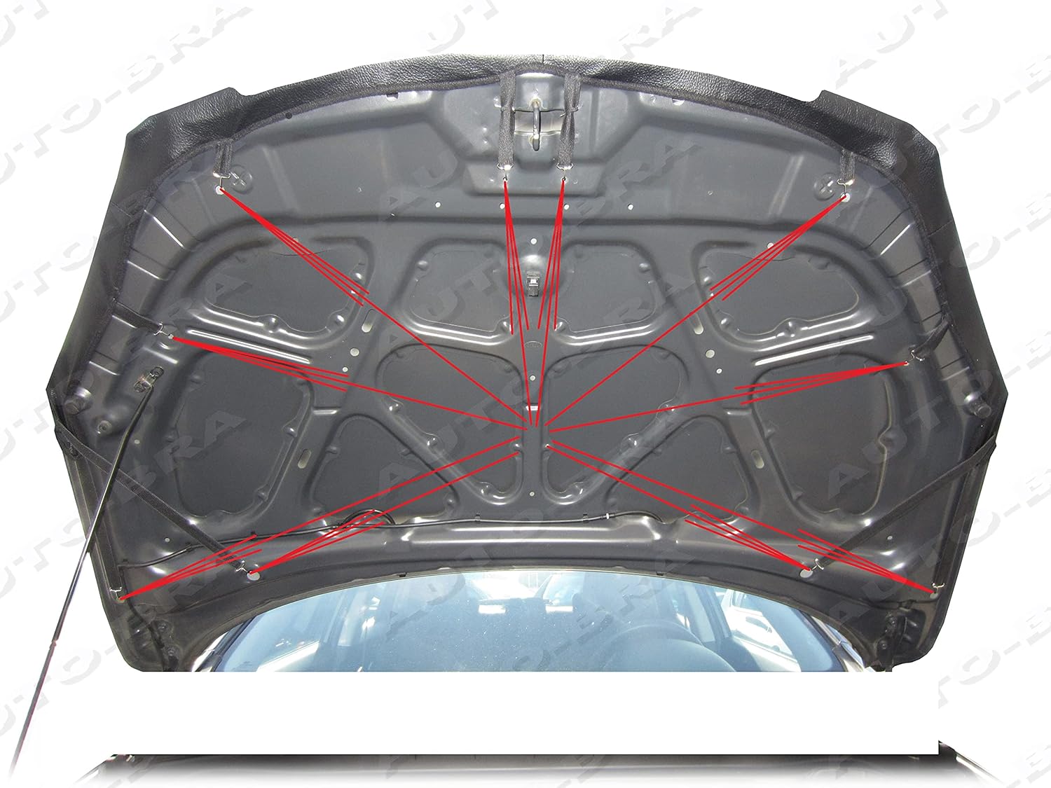 AB3-00031 Carbon Fibre Look Hood Bra Compatible with KIA Ceed 2006-2009 Front End Nose Mask Bonnet Bra