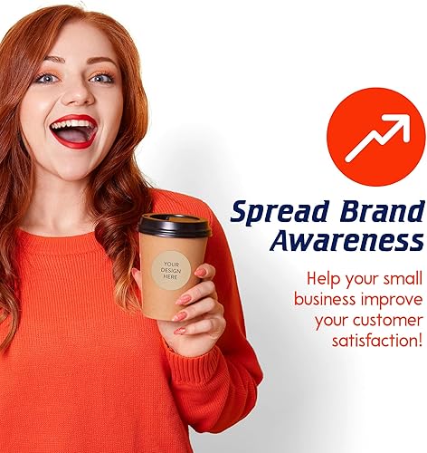 Vista 706 de DayStar Custom Signs & Design - 100 adhesivos de vinilo personalizables, con texto, imagen, diseño y logotipo; adhesivos para logotipo de embalaje