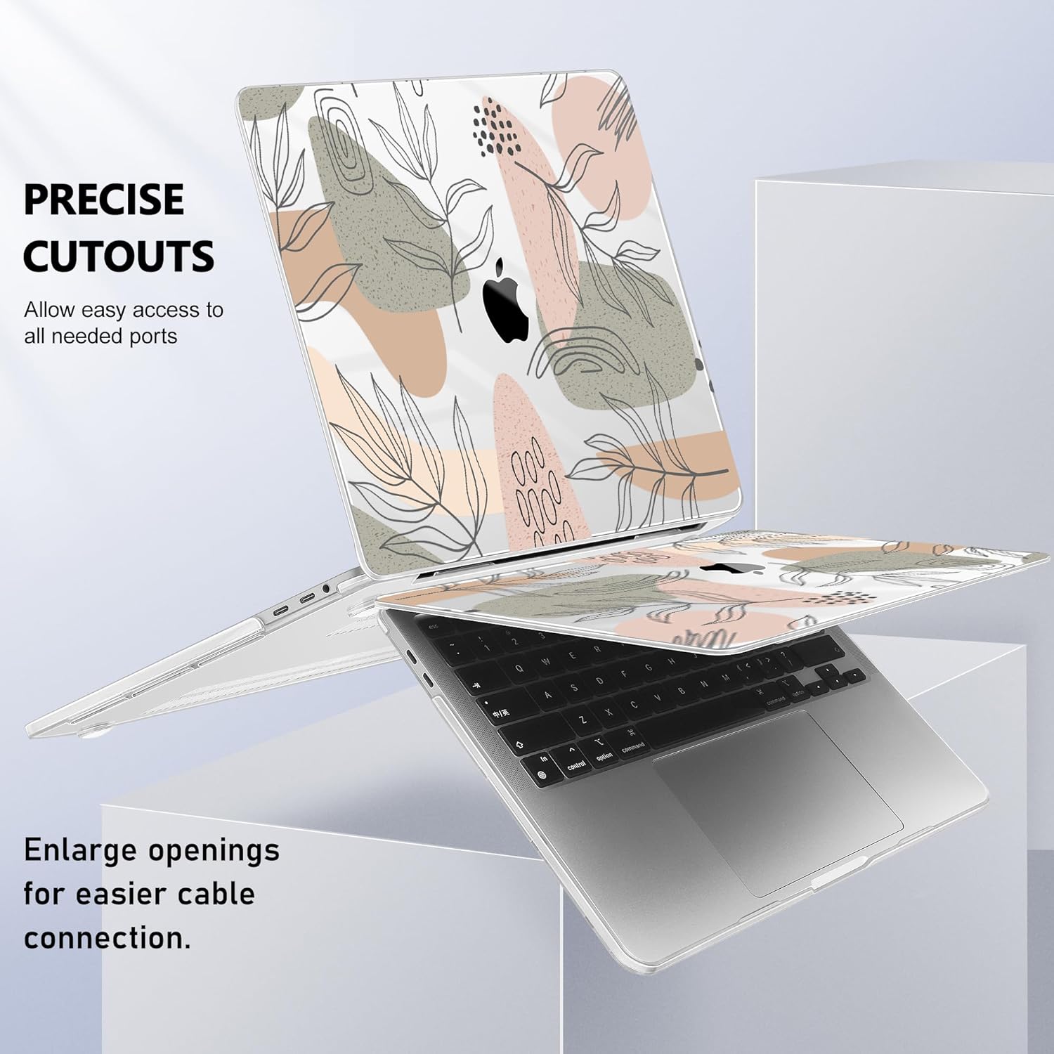 for MacBook Pro 16 inch Case 2019 2020 Release Model A2141, Plastic Hard Shell Cover with Keyboard Cover & Screen Protector for MacBook Pro 16 inch with Touch Bar & Touch ID - Tropical Leaves