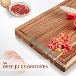 Extra Large Cutting Board for Kitchen, 20x15 Inch Acacia Wood Butcher Block Charcuterie Serving Board with Juice Groove, Thick Wooden Chopping Board for Meat Turkey Carving