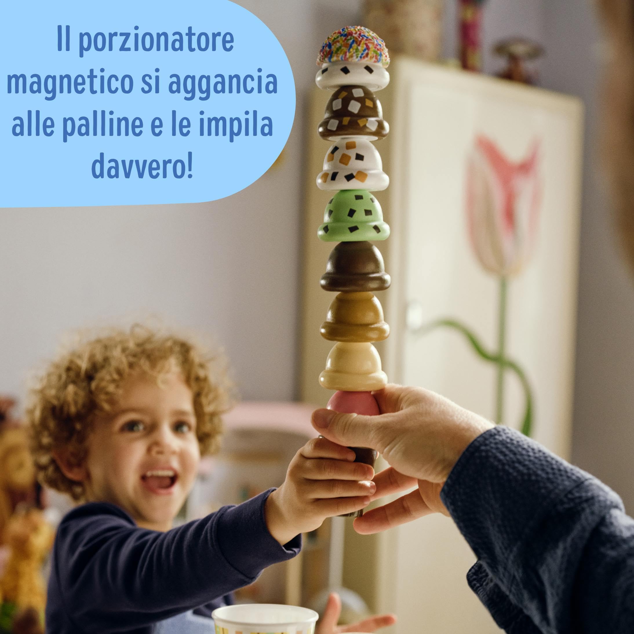 Melissa & Doug Banchetto dei Gelati - Gelateria in Legno, Giocattolo Gelato Finto, Gioco di Imitazione Montessori, Regalo per Bambini e Bambine, 3+ Anni