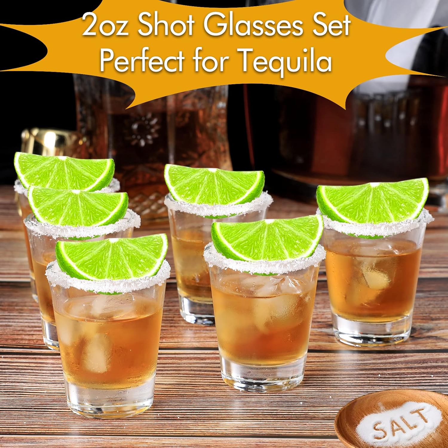 SuproBarware Shot Glass Set of 60 Heavy Base Shot Glass Bulk 2 oz Plus 1 oz/30 ml Clear Shot Glass with Heavy Base