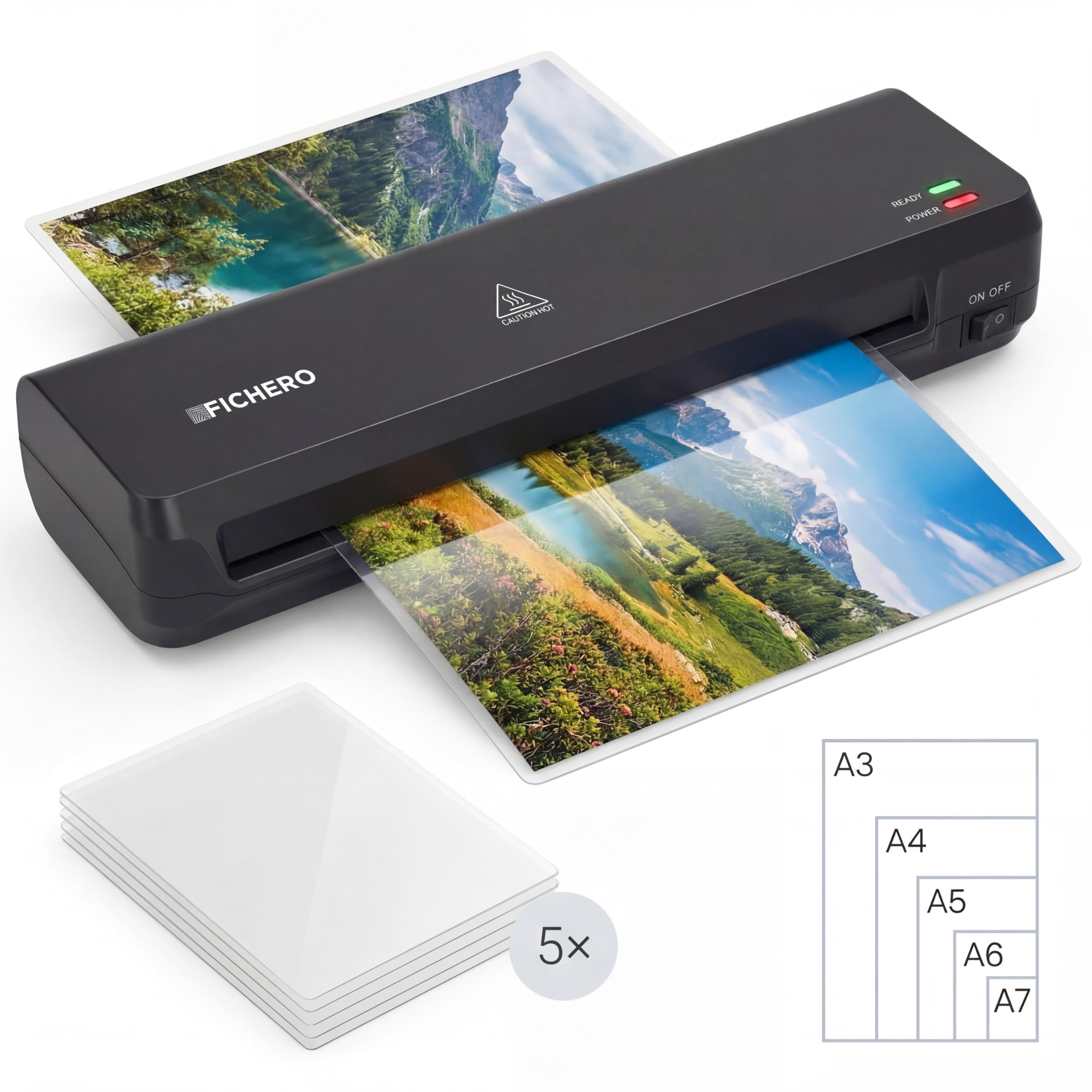 Silvergear® Lamineermachine A4 | Laminator Met 5 Lamineerhoezen | Snel Opwarmen | Lamineerapparaat | Lamineren Tot A4, A5, A6 Formaat