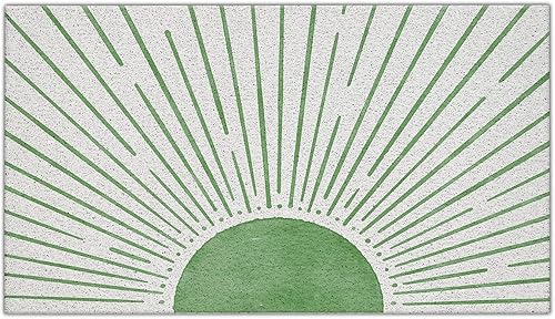 Miniatura 7 de Nogrit Alfombra Retro Boho Neutral Sol Amanecer Atardecer Moderno de Mediados de Siglo Alfombras Suaves Antideslizante Tapete de Puerta 17x30