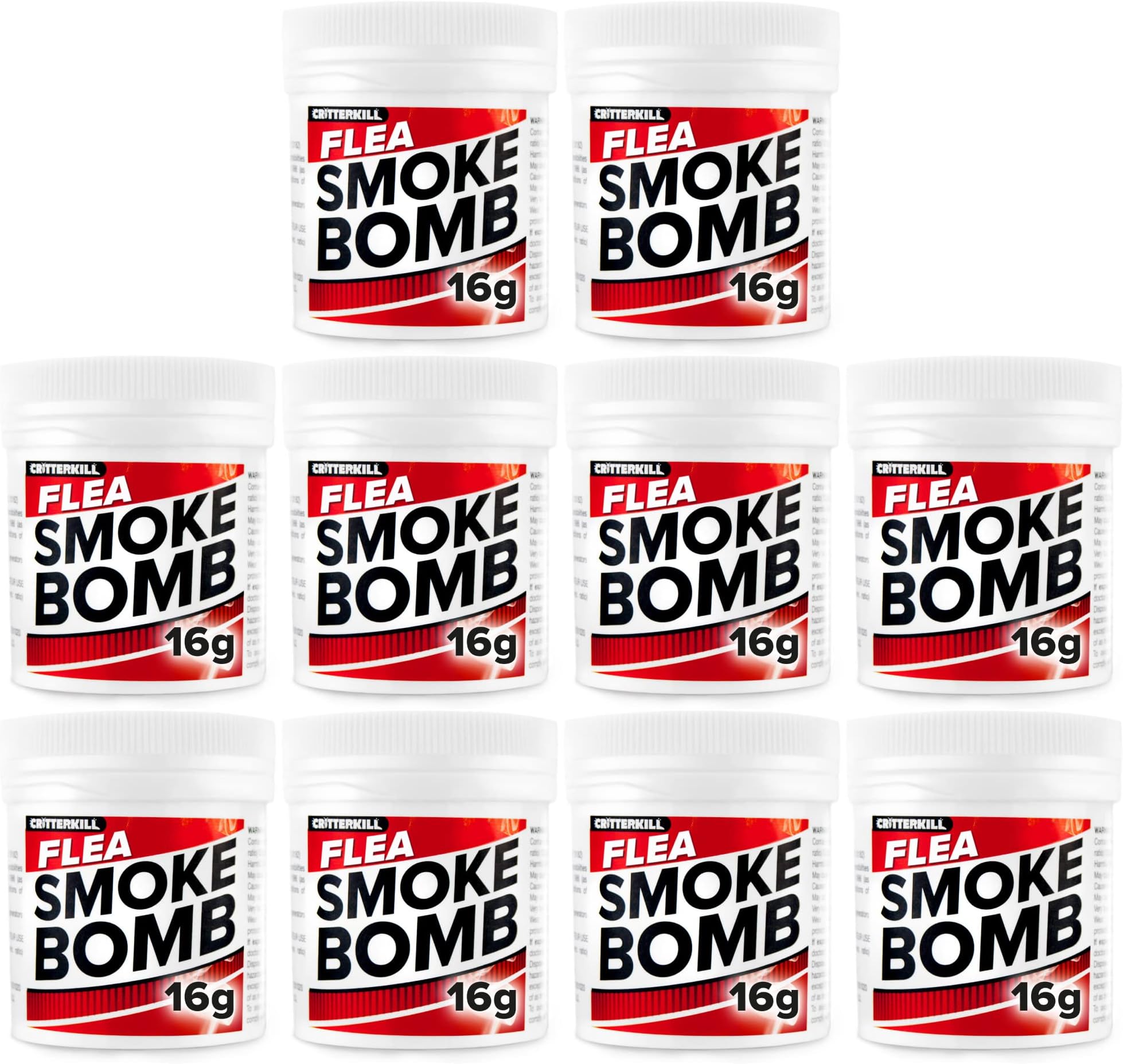 Professional Strength 16g Flea Smoke Bomb Fogger Fumigator Smoke | Kills Fleas (10)