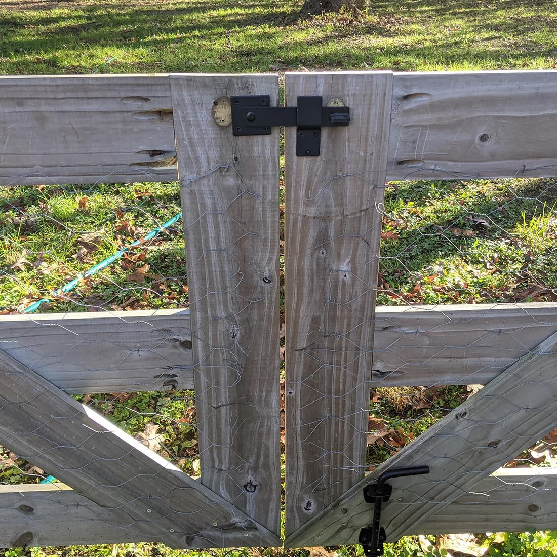 5.5" Fence Gate Latch Heavy Duty for Wooden Fence Gate Latch for Outdoor, Cabinet, Shed, Sliding Doors and Farm Gate