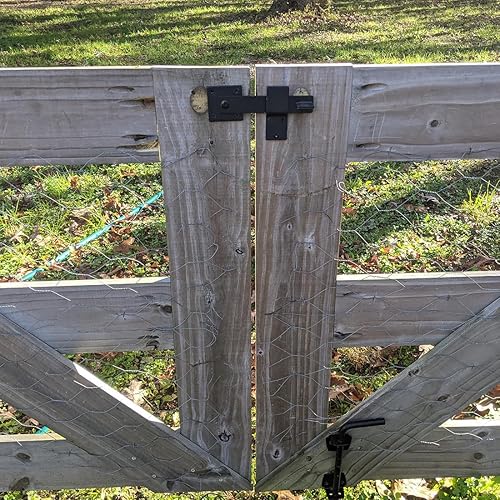 Miniatura 3 de Pestillo de puerta de valla de 5.5 pulgadas resistente para valla de madera para exteriores, gabinetes, cobertizos, puertas correderas y puerta de