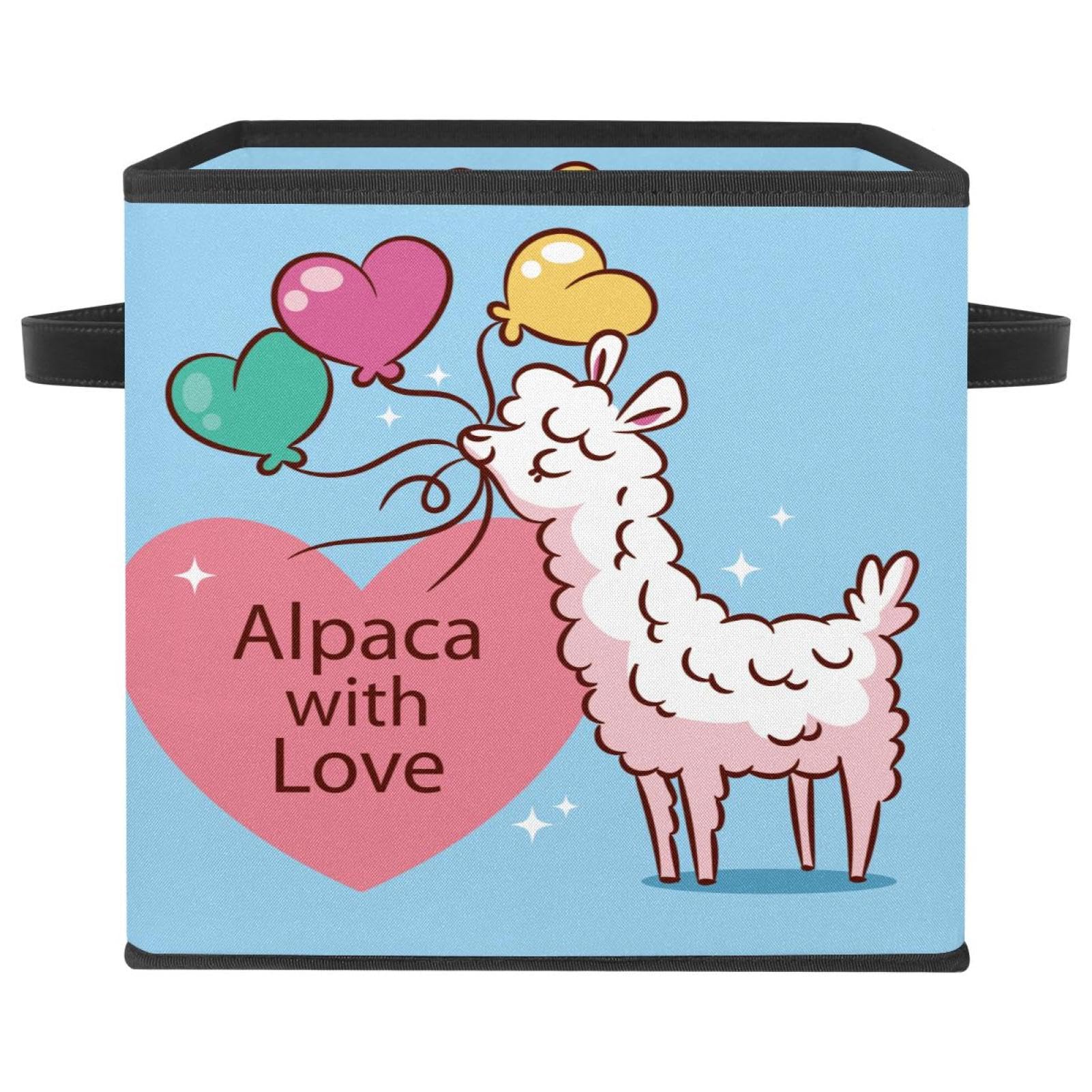 Bacs avec poignées pour jouets et vêtements boîte pliable maison bleu