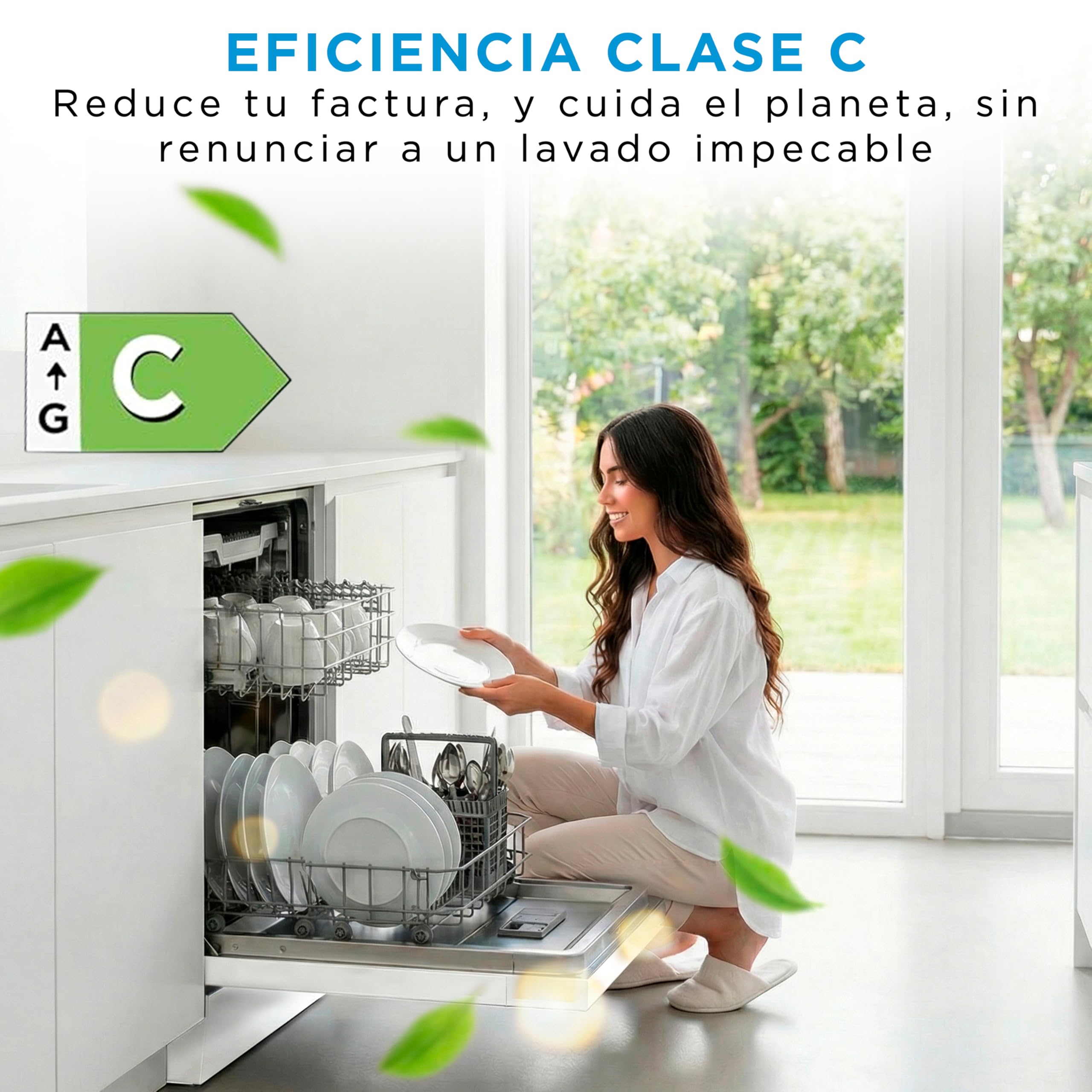 Midea Lavavajillas 60 cm+++ Blanco para 14 servicios - Lavaplatos libre instalación - Compacto con 10 Programas de Lavado integrable - Filtro Antibacterias y Programación Horaria Nuevo Modelo — view 6