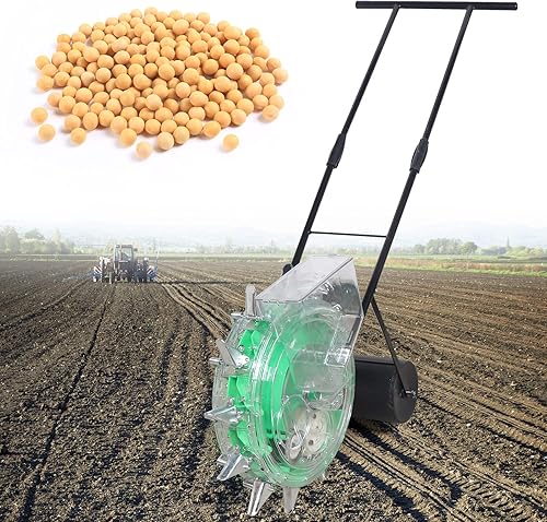 Miniatura 2 de Sembradora manual de jardín, esparcidores de mano con caja de almacenamiento de semillas transparente para semillas de 0.19 a 0.59 pulgadas