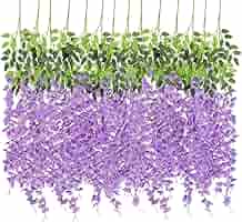 藤の造花 シルク 藤の花　リース 長さ39.4インチ パーティー ステージ 再販 】藤の花リース 父の日ギフト 38×40cm 造花 CT触媒加工