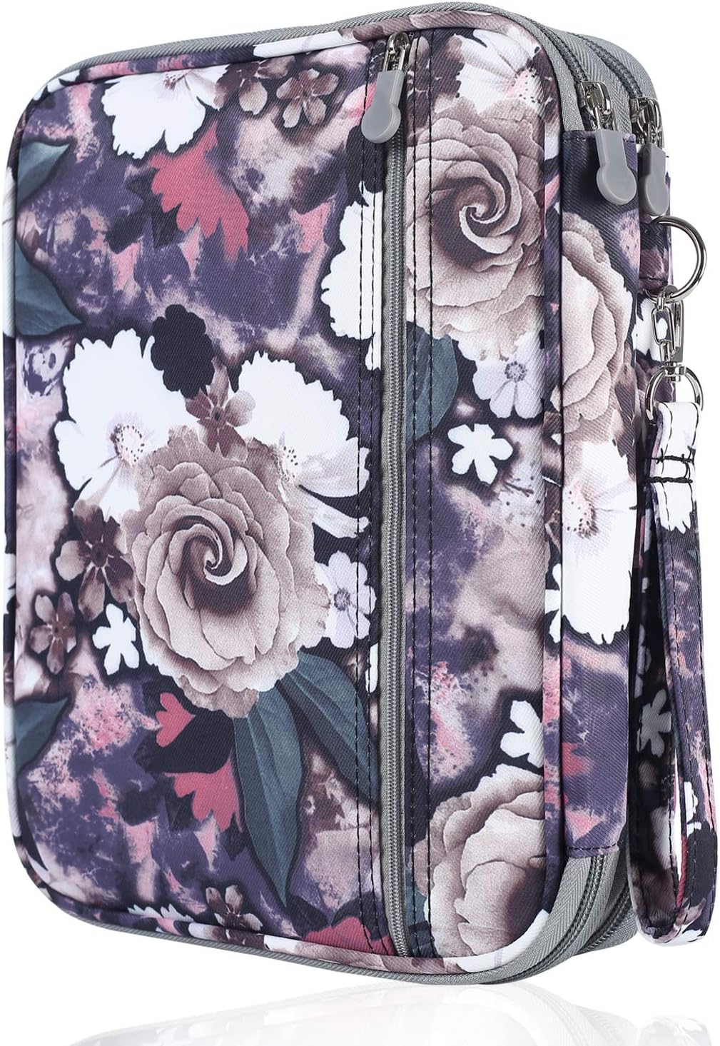 Colored Pencil Case Slot Holds 192 Pencils or 144 Gel Pens with Zipper Closure Large Capacity Polyester Pen Organizer for Marker Watercolor Coloring Pencil Gel Pen