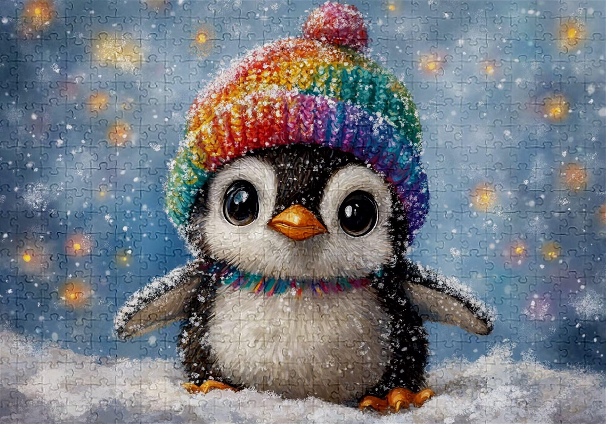 Puzzle 3000 elementów Pingwin puzzle dla dorosłych zima 122 x 81 cm Unikalne rzemiosło klasyczne 3D drewniana układanka do rodzinnych gier aktywnych, układanka zrób to sam do dekoracji ścian domu