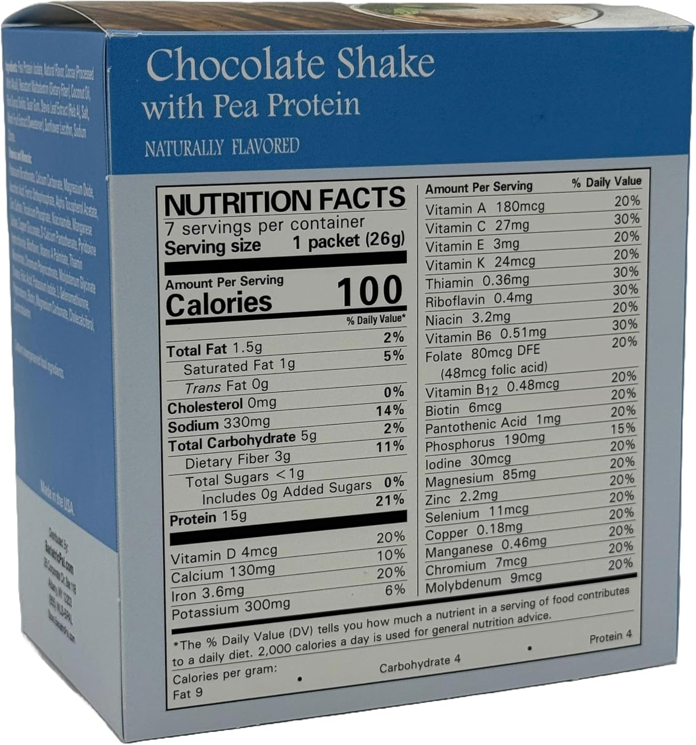 Chocolate Pea Protein Shake by BariatricPal