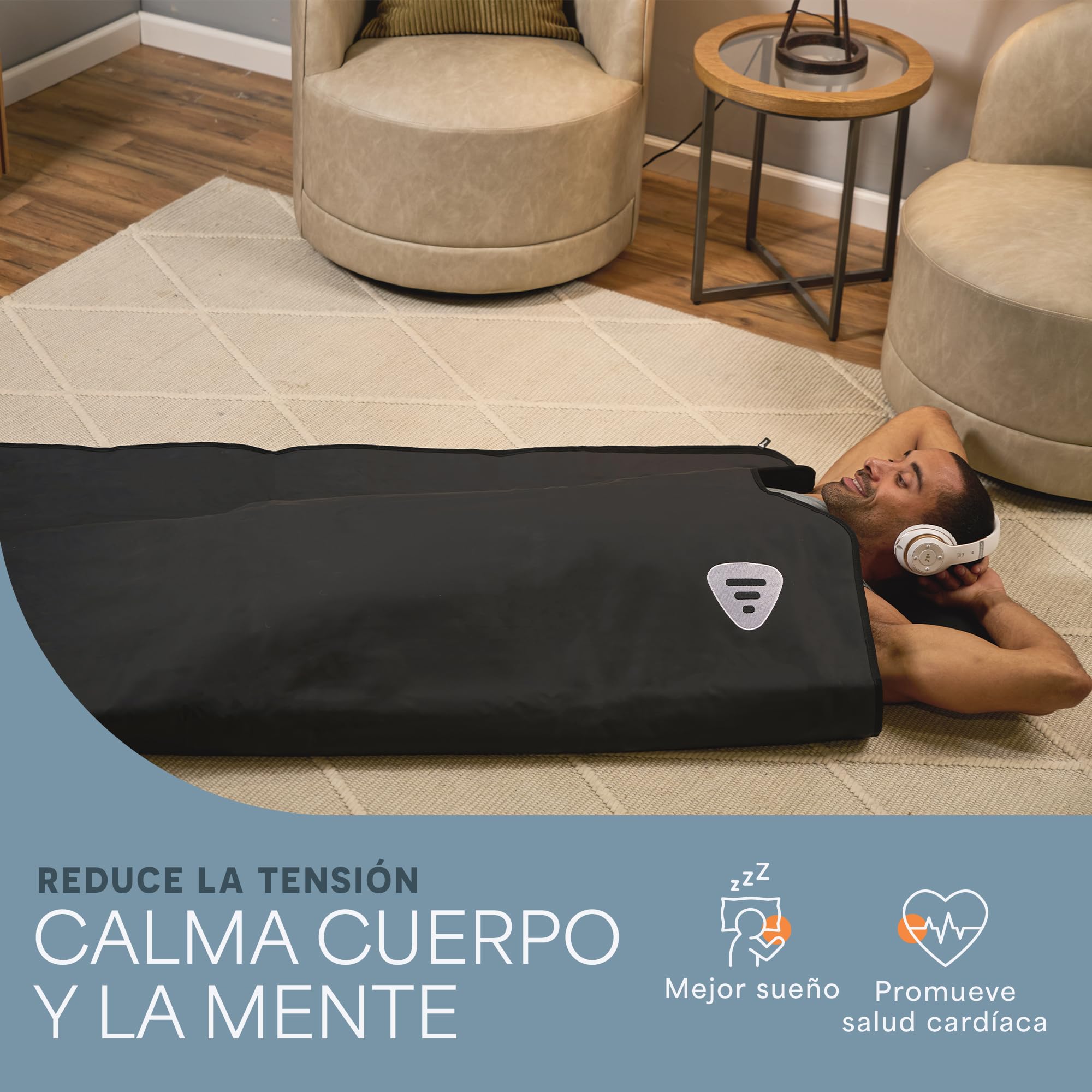 LifePro RejuvaWrap Manta de Sauna Infrarroja 9 Niveles de Calor 35-80°C