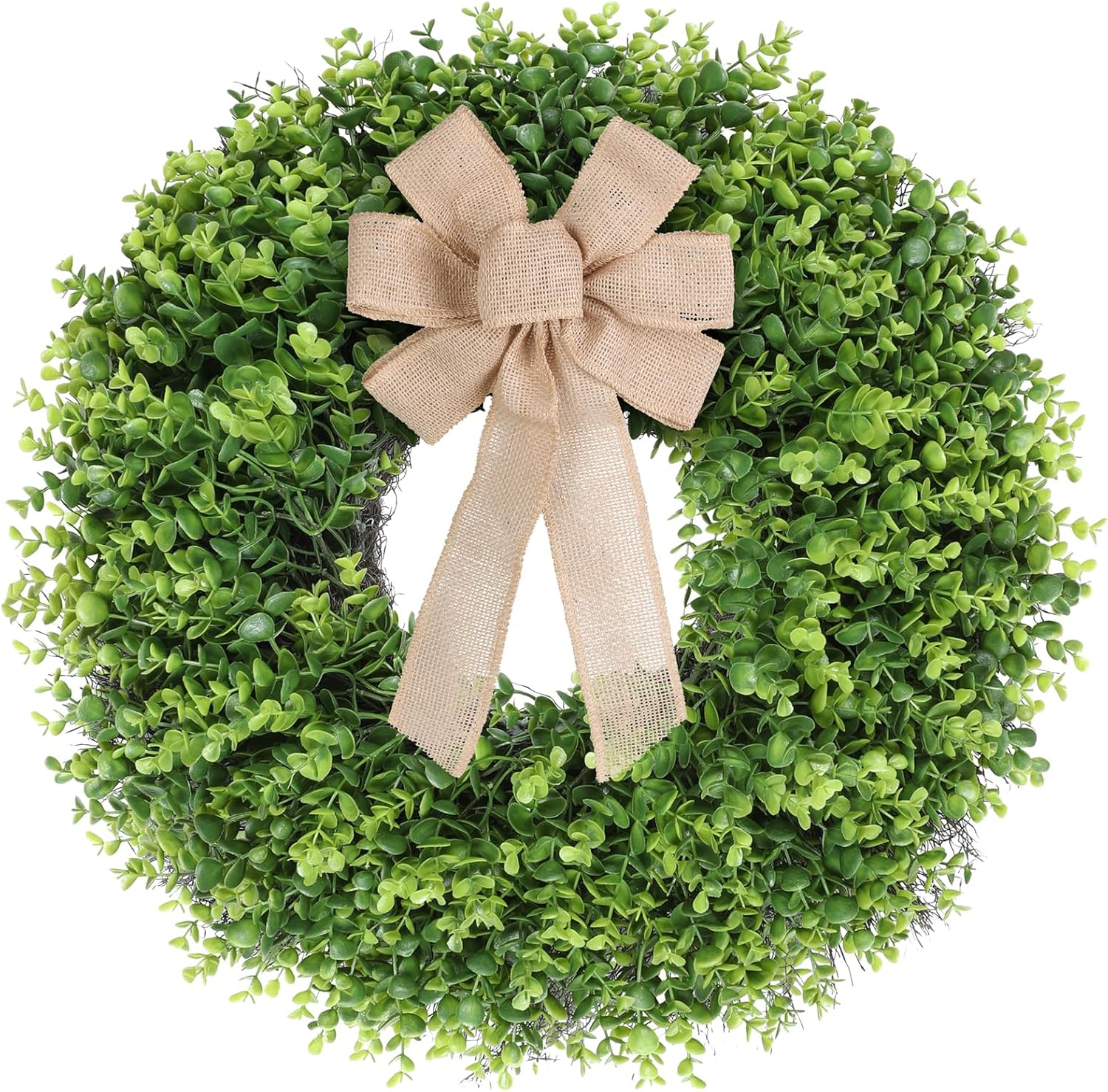 Amazon.com: Yueyela Boxwood Wreaths for Front Door-24inch,Spring Summer ...