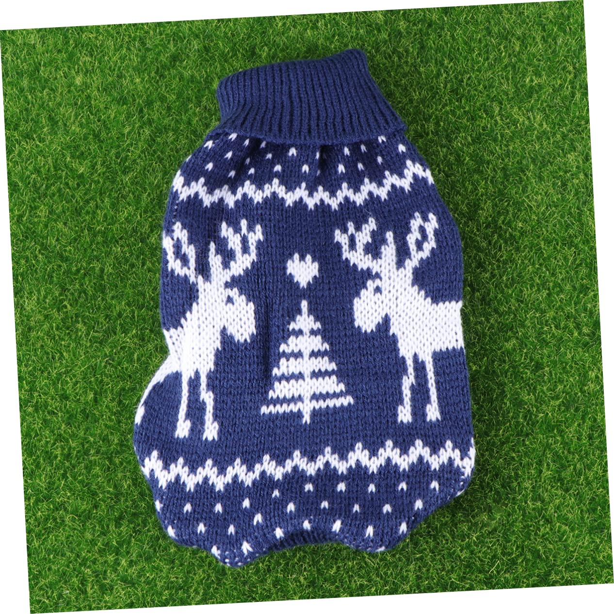 minkissy 3stücke Weihnachtlicher Hundepullover Für Kleine Hunde Dehnbarer Winterpullover Mit Schneeflocken Und Rentierdesign Für Festliche Anlässe Blau