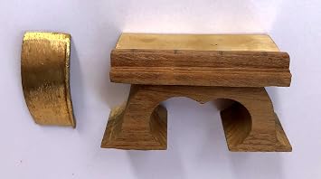 Saraswati veena bridge, Brass Plate, On teak wood, Professional quality