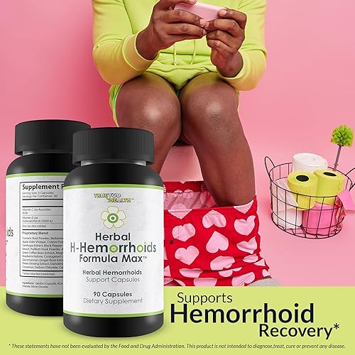 Miniatura 5 de Herbal H-Hemorroides Formula Max - Nuestro mejor tratamiento herbario para hemorroides - Píldoras naturales para el alivio de las hemorroides -