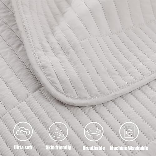 Vista 79 de Whale Flotilla Juego de ropa de cama ultra suave tamaño Queen, colcha ligera de microfibra roja, colcha de 3 piezas geométrica ultrasónica