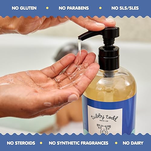 Miniatura 6 de TUBBY TODD Essentials - Juego de regalo de baño para bebé, 8.5 onzas, baño de burbujas de 8.5 onzas y ungüento completo de 3.5 onzas