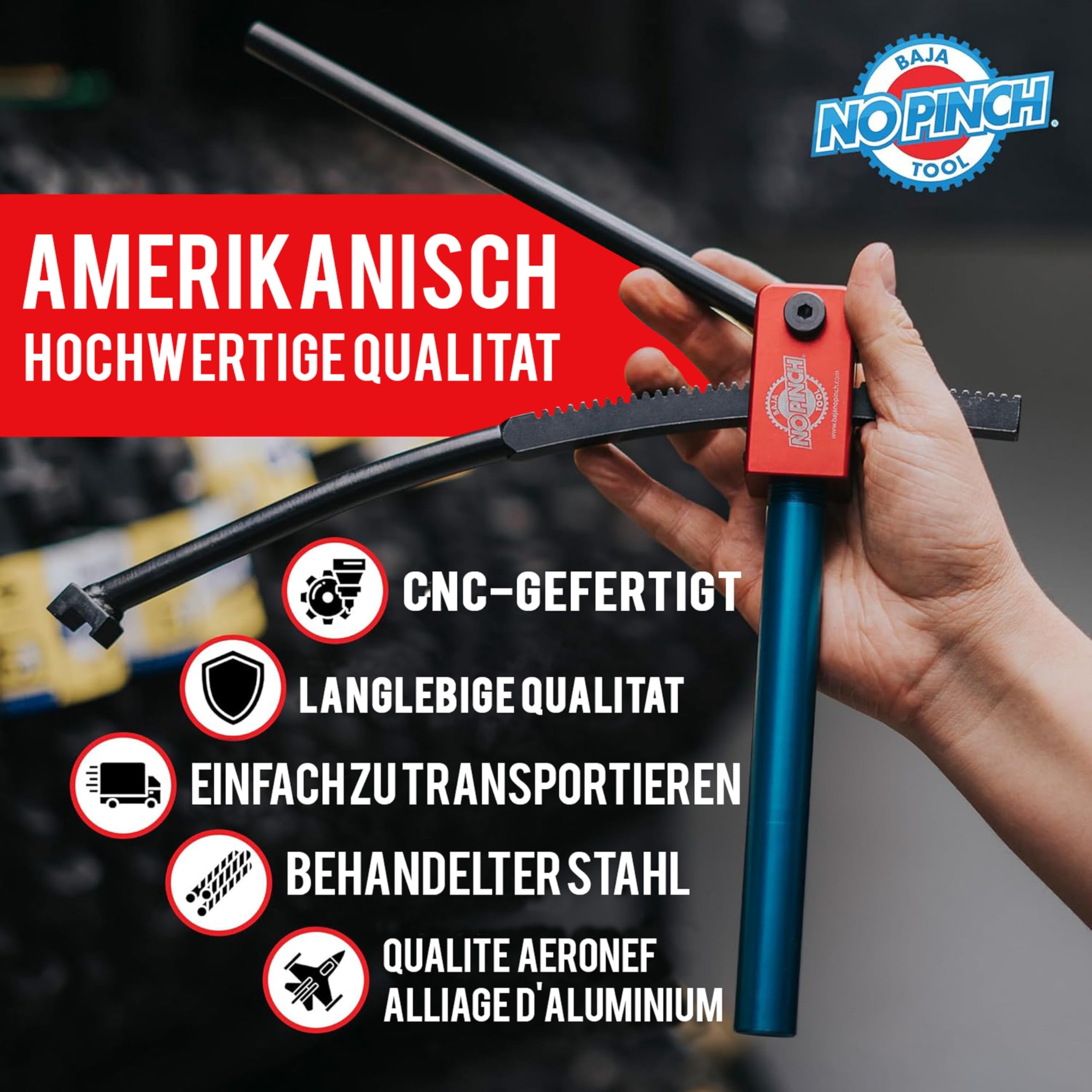 Baja No Pinch Dirtbike-Reifenwechselwerkzeug | Motorrad-Reifenwechsler | Reifenwechselwerkzeug für 16-21-Zoll-Crossbike-Räder | Passend für 20-mm-Achsen – Ideal für Enduro, Motocross und Offroad