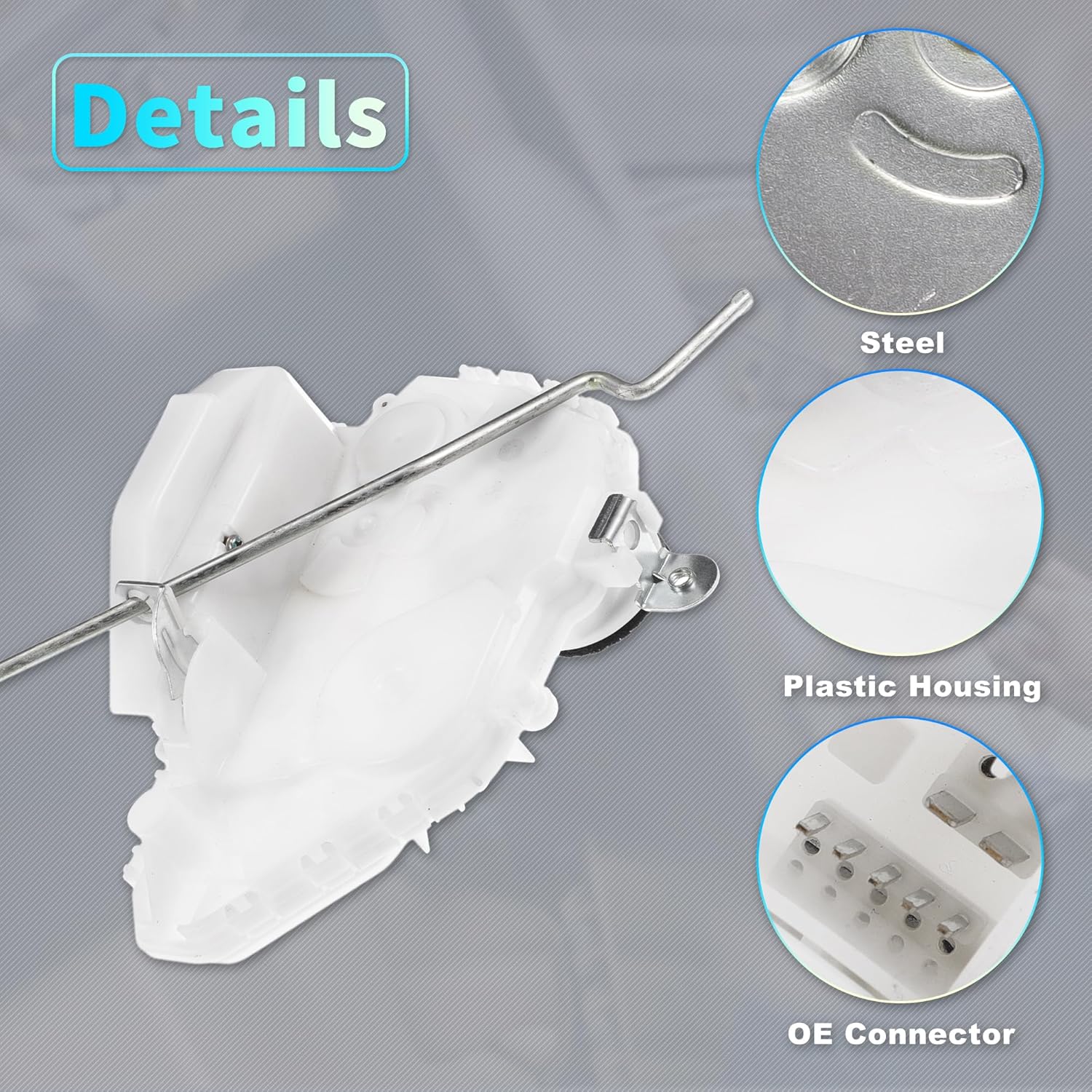 X AUTOHAUX Replacement Front Right Passenger Side Power Door Lock Actuator Motor for Honda Accord 2008 Door Latch Actuator Assembly Replace No.72110TA0A12 White