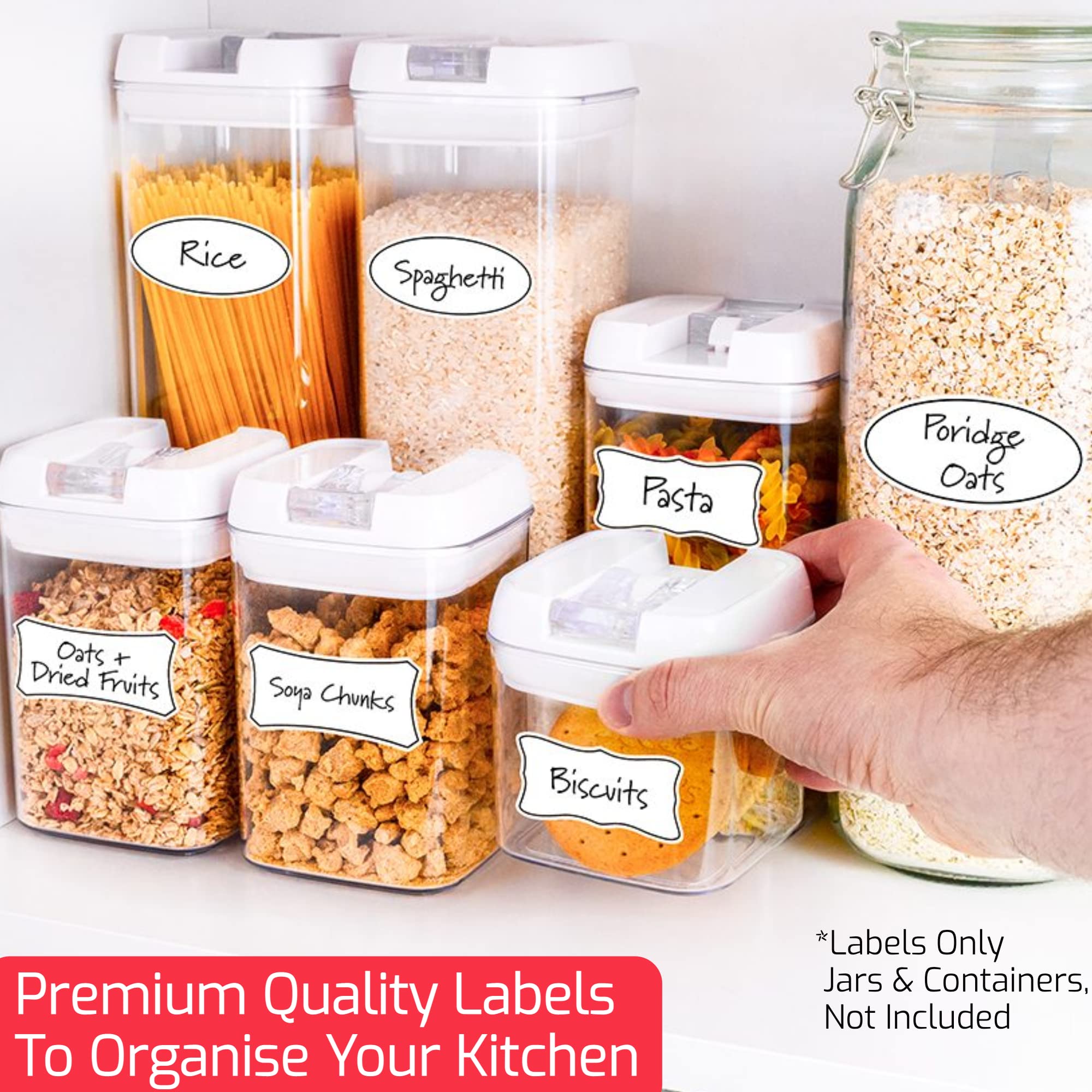 Buy Innoveem Labels for Jars Self Adhesive Jar Stickers That Easily