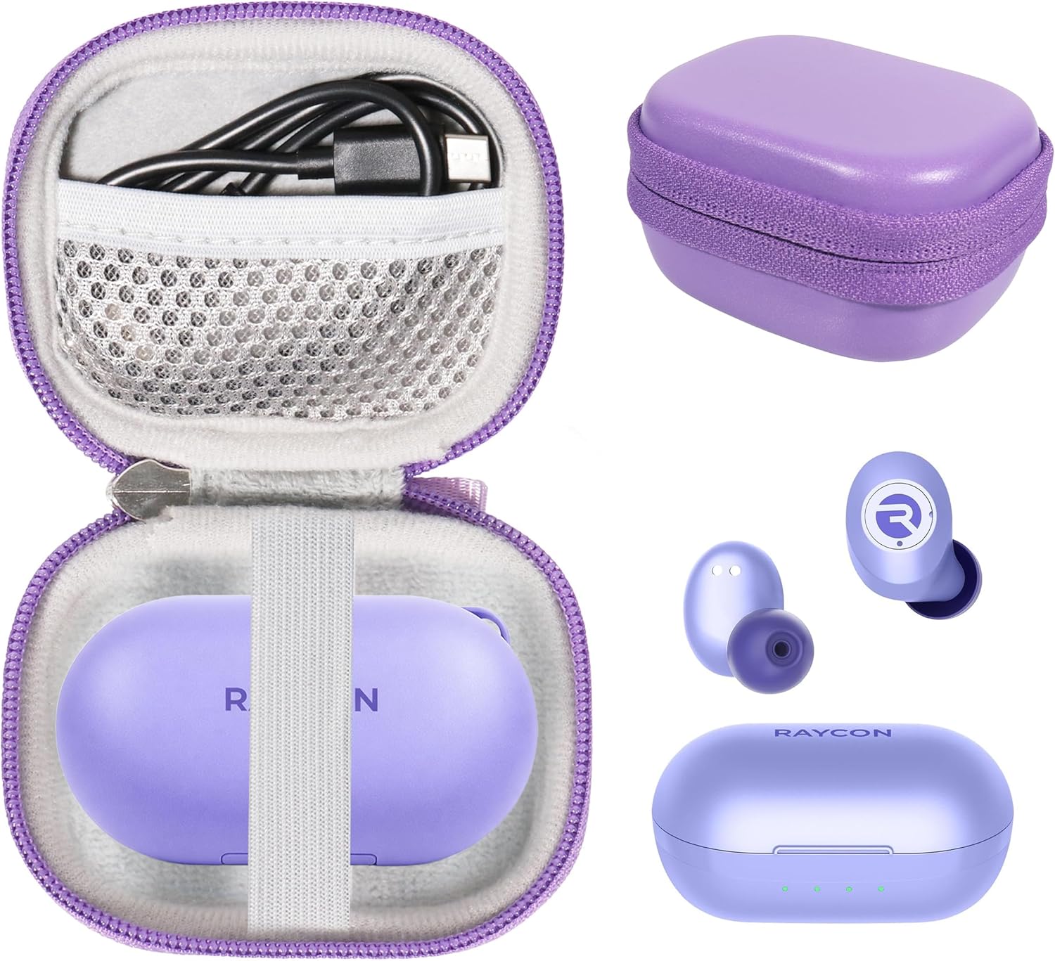 CaseSack Case for Raycon Everyday Earbuds (2024 Edition) - in-Ear Buds, Raycon Fitness Earbuds (Purple)