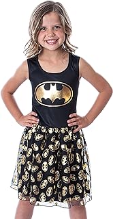 DC Comics Girl's Batman Logo Tank Nightgown Costume Pajama Dress - Buy now