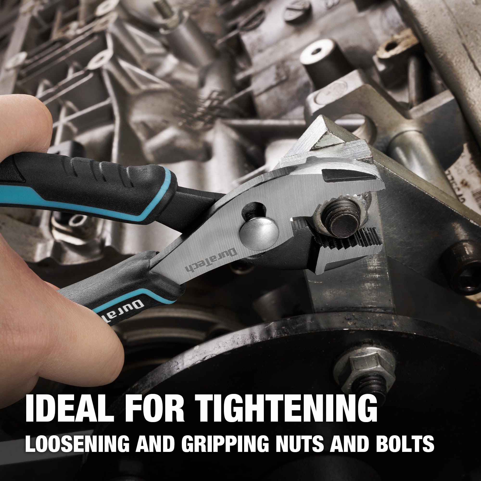 DURATECH 6 Inch Slip Joint Pliers, Small Pliers with Comfortable TPR Handle, High Carbon Steel, Swivel Rivet, Strong Sharp Teeth, Pliers for Tightening, Loosening and Gripping Nuts and Bolts