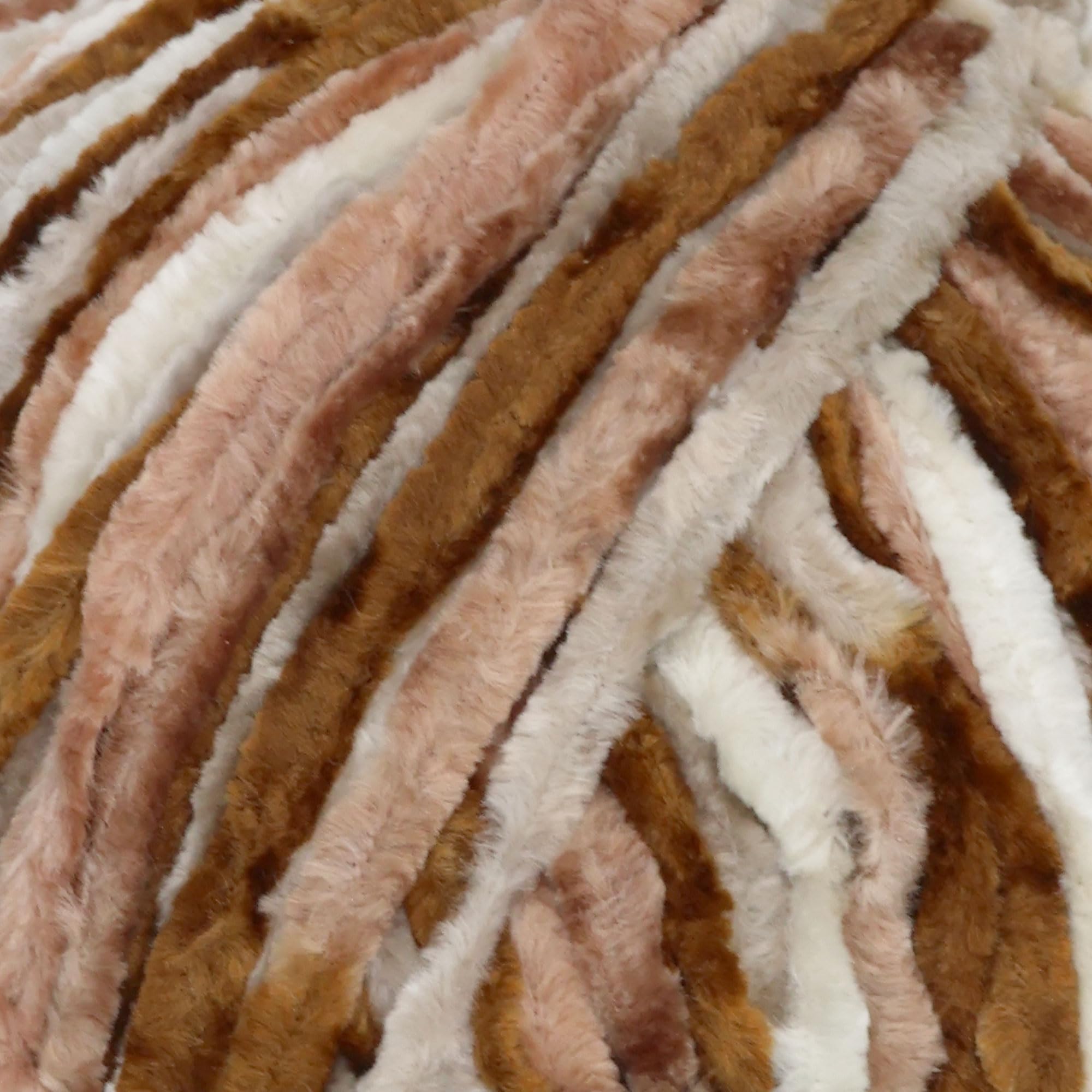 BambooMN JubileeYarn Chenille Yarn - Worsted Polyester - 100g/Skein - Lemuria - 4 Skeins, 219 Lemuria - Image 2