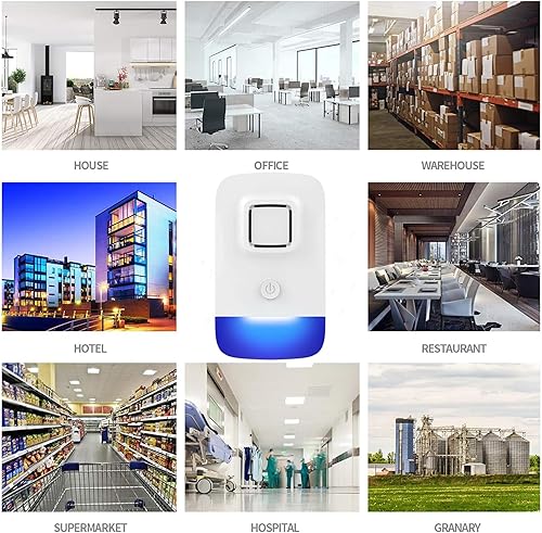 Miniatura 7 de Repelente ultrasónico de control de plagas, repelente electrónico de roedores para interiores y hogares, repelente de mosquitos, asesino de