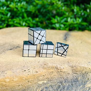 Mirror Cube Set Mirror Cube Set 1x3x3 Floppy Cube 2x2 Speed Cube 3x3 Windmill Magic Cube 3x3 Mirror Cube Smooth Brain Teaser Puzzle Collection 4 Pack