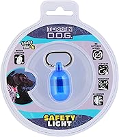 Terrain D.O.G. Motion Activated Waterproof Dog Collar Light - Battery-Free Kinetic LED Blinker, Blue (4.4 Stars)