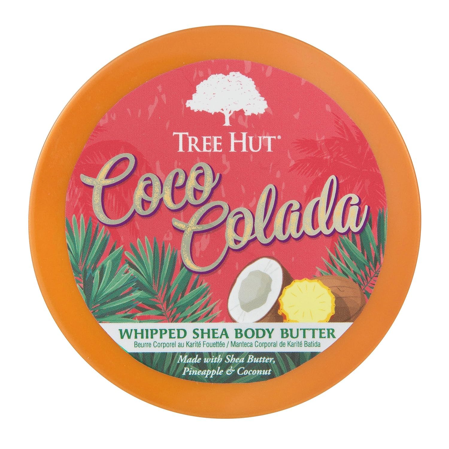 T H Tree Hut Shea Sugar Body Butter, Coco Colada, z pojedynczymi, niezawierającymi substancji zapachowych do demakijażu, chusteczkami do czyszczenia