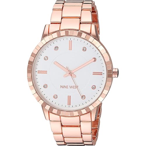 Nine West Women's Crystal Accented Bracelet Watch