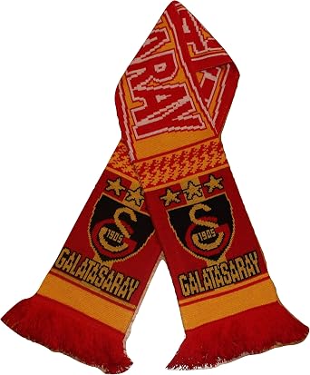 Galatasaray Scarf | Soccer Fan Scarf | Premium Acrylic Knit Red and Gold
