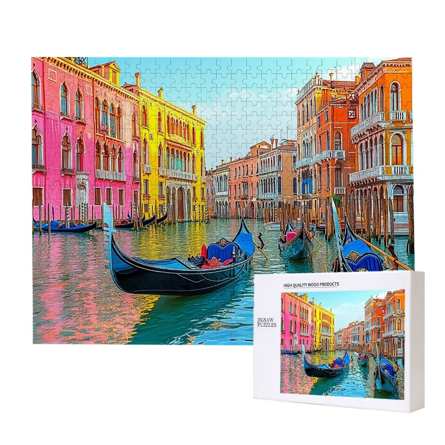 1500 Pezzi di Puzzle, Città dell'acqua di Venezia1500 Pezzi di Puzzle per Adulti, Regalo di Anniversario e Natale, Decorazione Della Casa, Prevenzione Della Degenerazione Cerebrale Negli Anziani v825