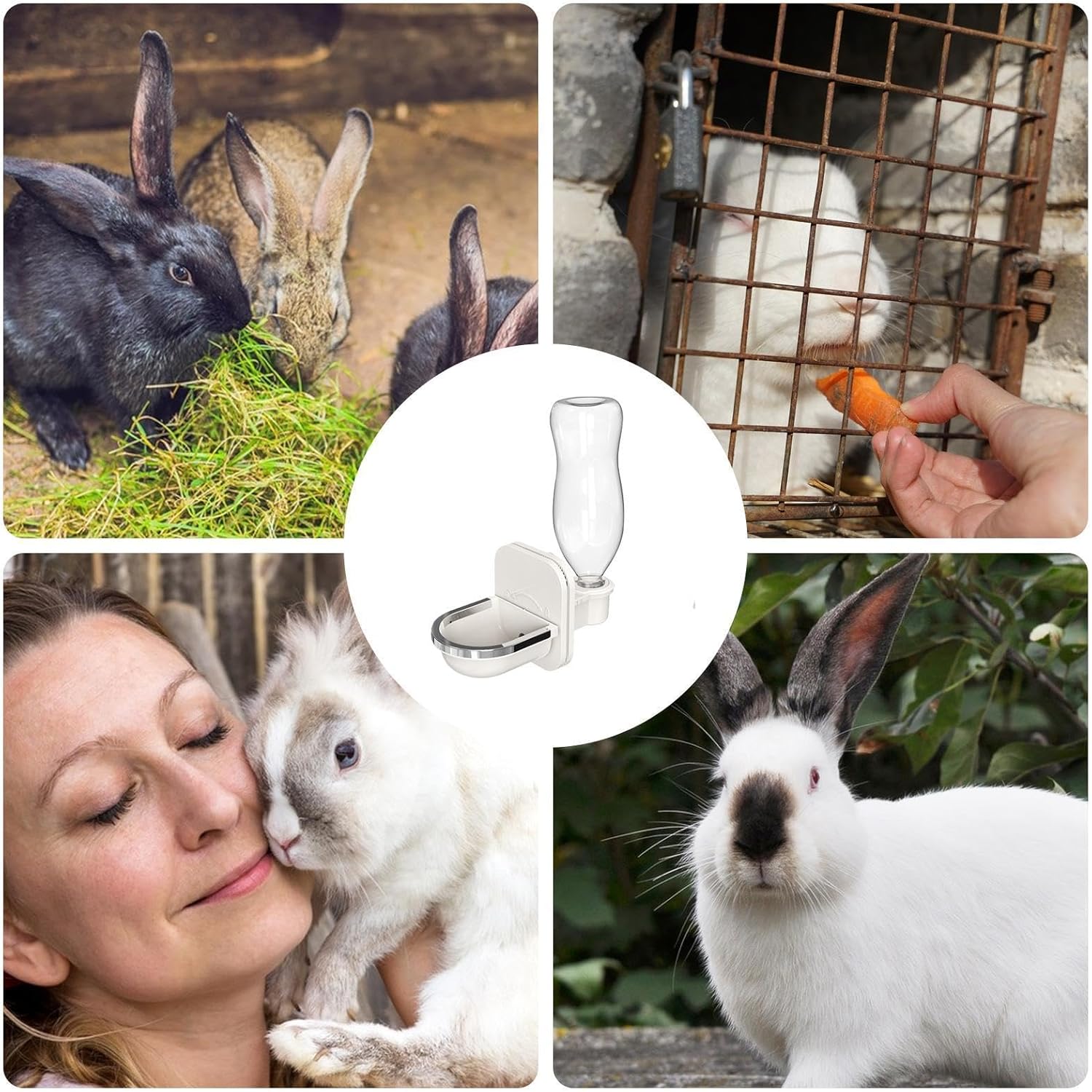 Dog Water Dispenser - Anti-Drip Leakproof Pet Drinking Feeder Space-Saving Small | Water Dispenser for Dogs for Cat Ferret Hamsters Squirrel Hedgehog Bunny Rabbits Chinchilla