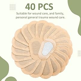 Panitay 40 Pcs Adhesive Eye Patches for Adults Disposable Breathable Medical Eye Patch for Amblyopia Lazy Latex Free Adhesive Bandages for Men(3 x 2 Inch,Nude)