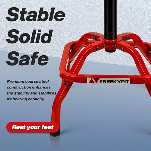 Miniatura 8 de Taburete con respaldo, taburete mecánico de garaje para taller, silla ajustable para taller, taburetes de trabajo acolchados para hombres y mujeres,